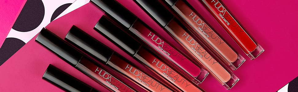 HudaBeauty-DemiMatteLipstick2-min عکس رژلب هدی بیوتی