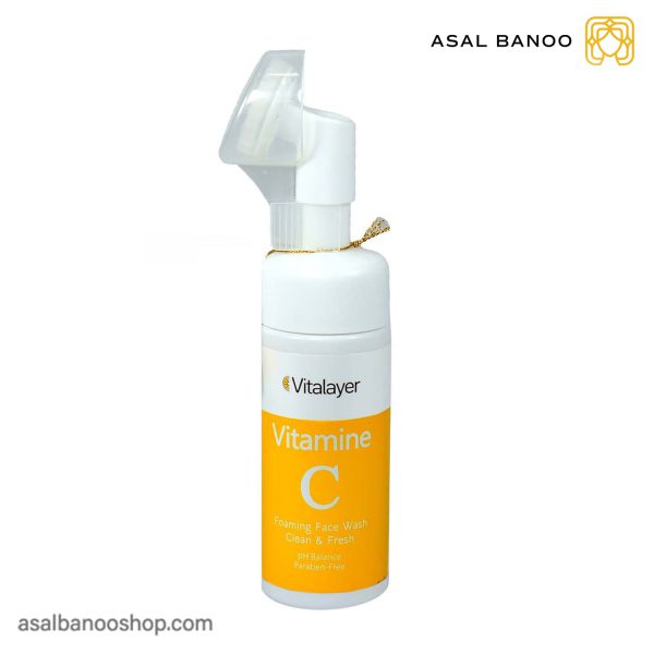 فوم شستشوی صورت هیالورونیک اسید ویتالیر مدل Vitamin C