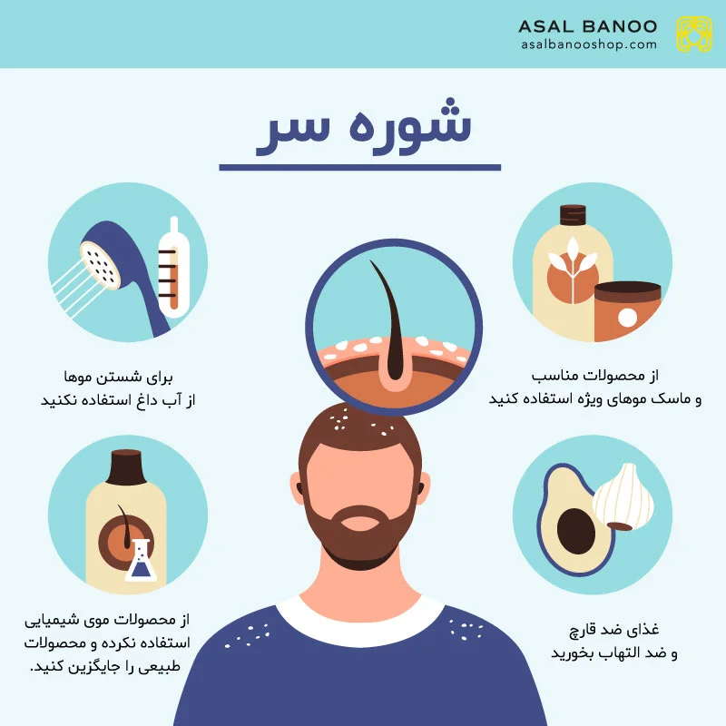 اینفوگرافیک روش های پیشگیری از شوره سر