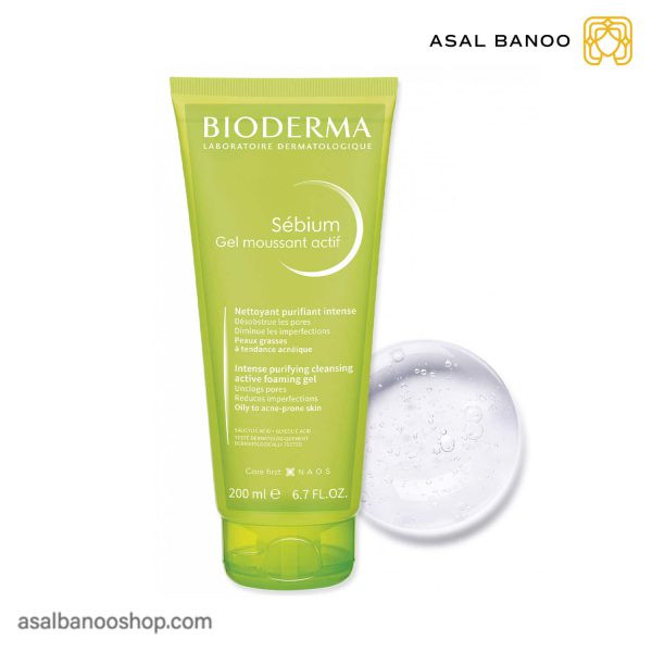ژل شستشو پوست چرب و مستعد آکنه بایودرما Gel moussant actif