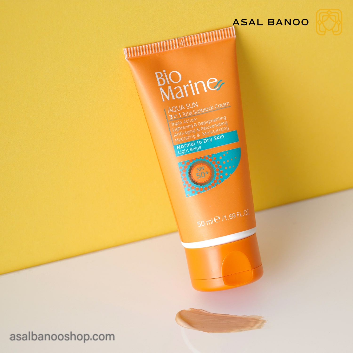 ضدآفتاب رنگی +spf50 بایومارین پوست معمولی و خشک-min ضدآفتاب رنگی +spf50 بایومارین پوست معمولی و خشک