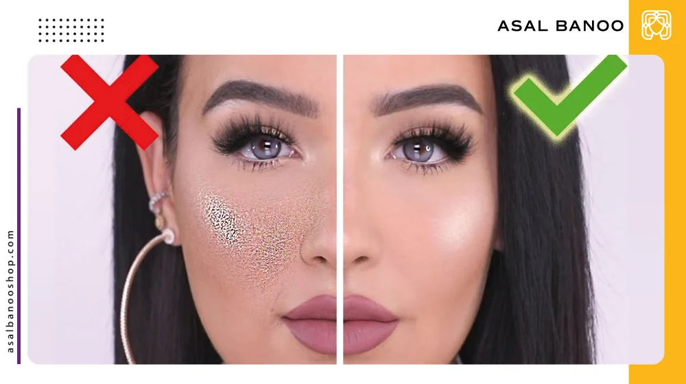 true-false-Flawless-Foundation عدم استفاده بیش از حد از کرم پودر