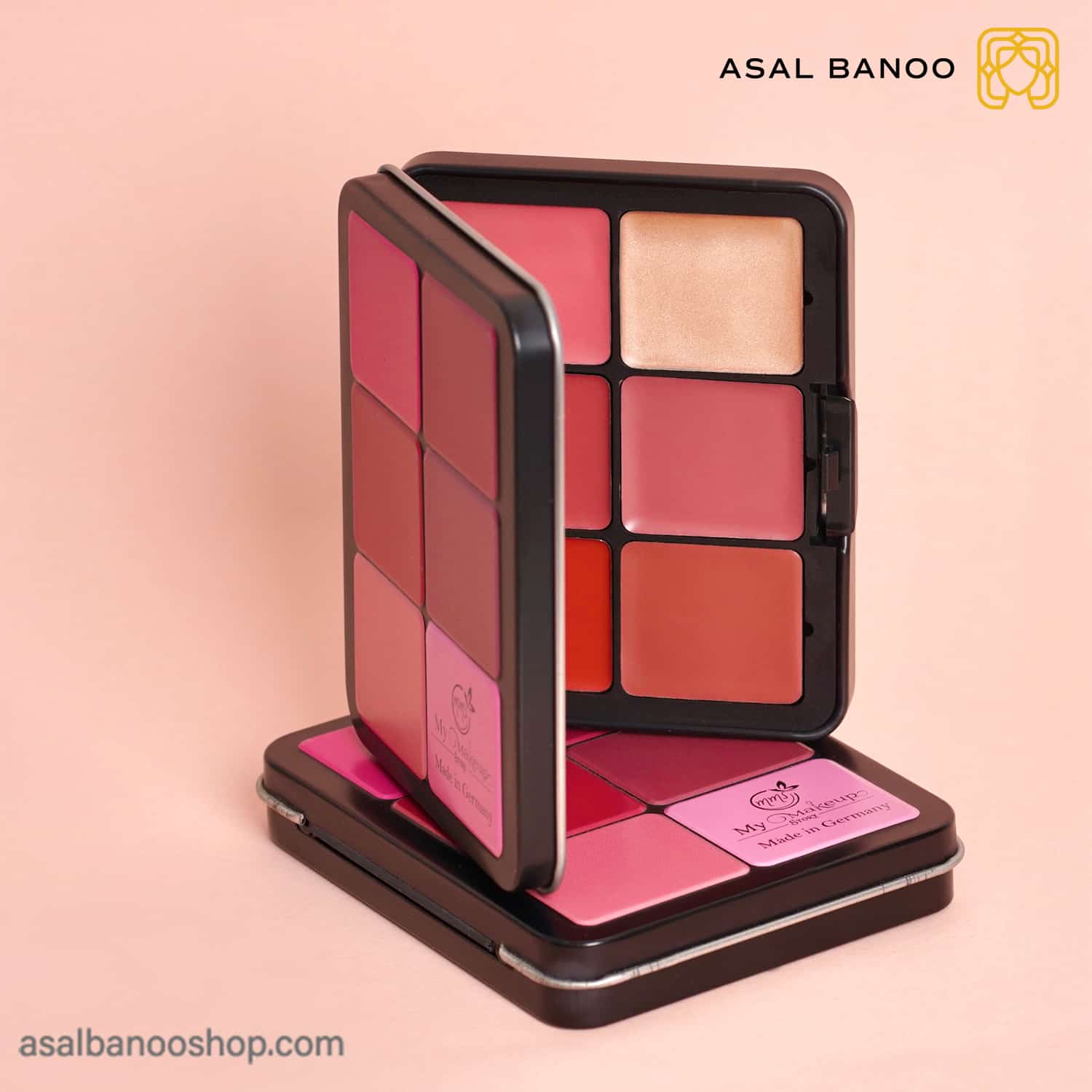 پالت 12 رنگ کرمی چرب کانتور و رژگونه فیوچر میکاپ-min پالت رژلب و رژگونه کرمی مای میکاپ استوری