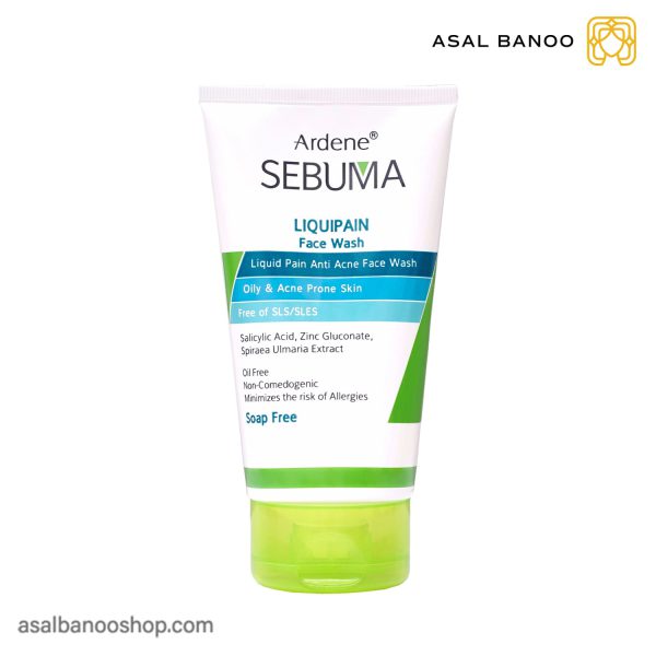 مایع شوینده غیرصابونی Liquipain سبوما مناسب پوست صورت چرب و دارای آکنه
